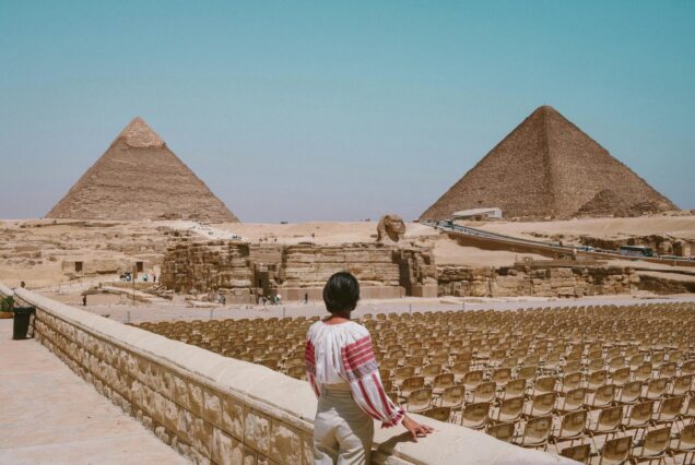 Day tour to Giza Pyramids Memphis Sakkara from Cairo