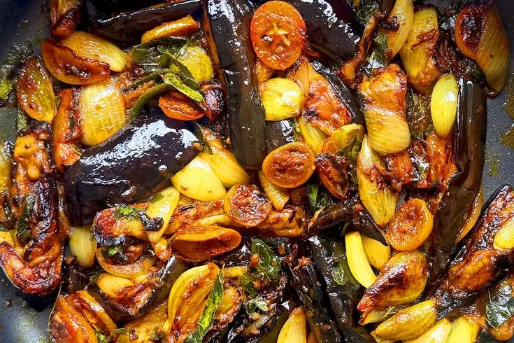 Spicy Pickled Aubergines